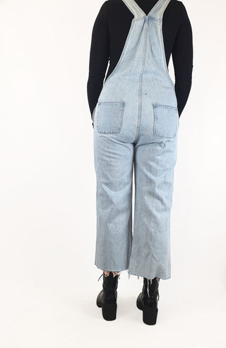 Assembly Label light denim straight leg overalls size 12