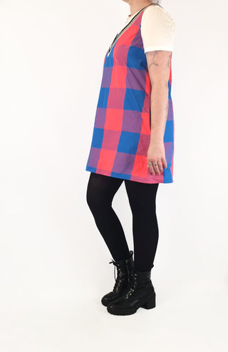 The Social Outfit blue and pink check dress size M