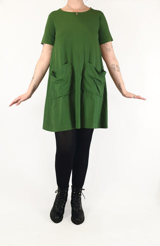 Cos green tee shirt style dress size M