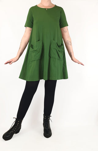 Cos green tee shirt style dress size M