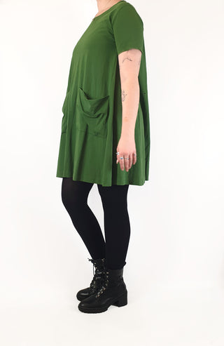 Cos green tee shirt style dress size M