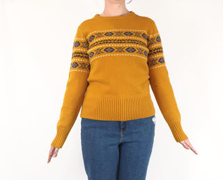 Uniqlo + JW Anderson mustard wool mix knit jumper size M Uniqlo preloved second hand clothes 3