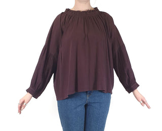 Gorman deep aubergine long sleeve top size 12 Gorman preloved second hand clothes 1