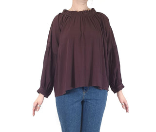 Gorman deep aubergine long sleeve top size 12 Gorman preloved second hand clothes 2