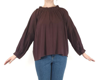 Gorman deep aubergine long sleeve top size 12 Gorman preloved second hand clothes 3