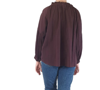 Gorman deep aubergine long sleeve top size 12 Gorman preloved second hand clothes 6