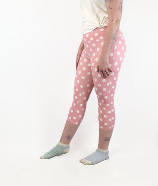 Gorman + Pantone pink polka dot yoga / workout pants size 12