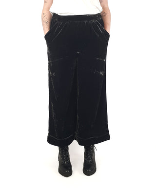 Elk black velvet wide leg pants size 12