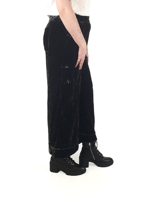 Elk black velvet wide leg pants size 12