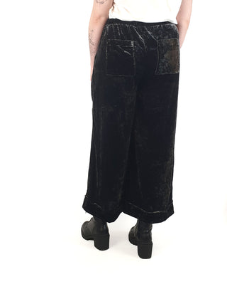 Elk black velvet wide leg pants size 12