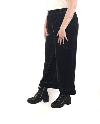 Elk black velvet wide leg pants size 12