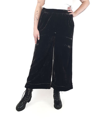 Elk black velvet wide leg pants size 12