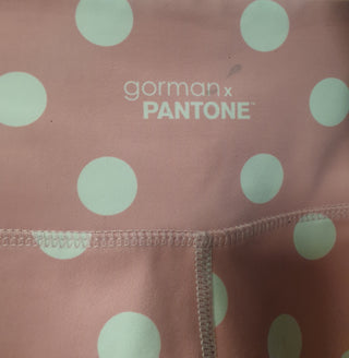 Gorman + Pantone pink polka dot yoga / workout pants size 12