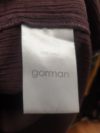 Gorman deep aubergine long sleeve top size 12