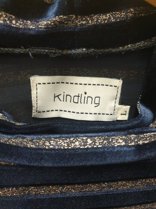 Kindling navy and metalic gold striped top size L (best fits size 12)