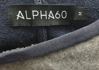 Alpha 60 navy and grey wool mix jumper size M