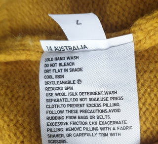 Uniqlo + JW Anderson mustard wool mix knit jumper size M Uniqlo preloved second hand clothes 8