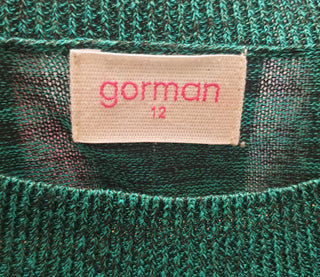 Gorman green textured fine knit top size 12