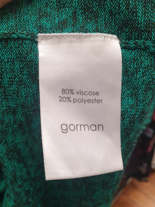 Gorman green textured fine knit top size 12