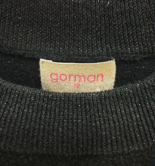 Gorman black metalic fine knit top size 12