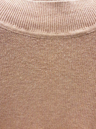 Handsom brown cotton-silk knit vest top size 12