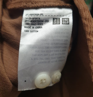 Uniqlo brown cord oversize dress size S (very generous fit, easily fits 12 or 14)