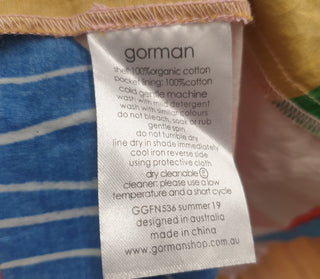 Gorman + Katie Eraser colourful cotton dress size M