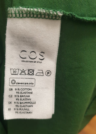 Cos green tee shirt style dress size M