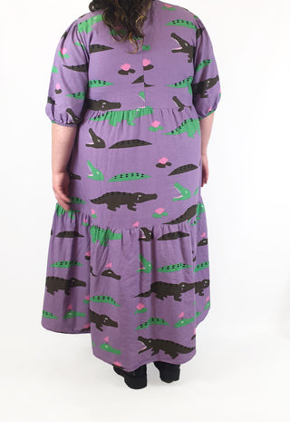 Jericho Road purple crocodile print dress size 20