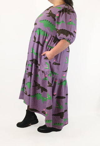 Jericho Road purple crocodile print dress size 20