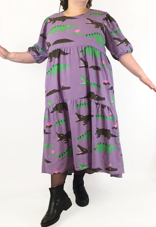 Jericho Road purple crocodile print dress size 20