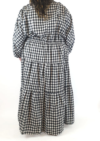 Proud Poppy black and white gingham maxi dress size 28 Proud Poppy preloved second hand clothes 5