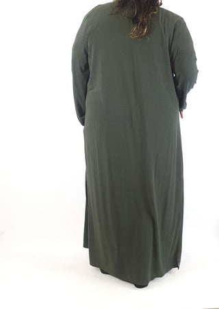 Proud Poppy olive green maxi cardigan size 28