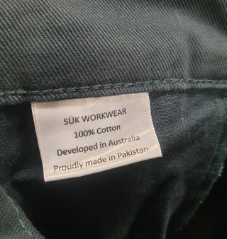 SÜK Workwear green relaxed work pants size 24 (as new with tags)