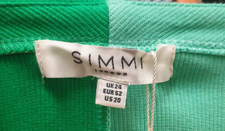 Simmi mid green/light green split colour knit maxi dress size UK24