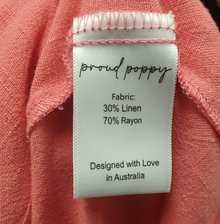 Proud Poppy peach pink half sleeve dress size 30