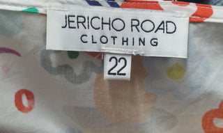 Jericho Road white unique print dress size 22