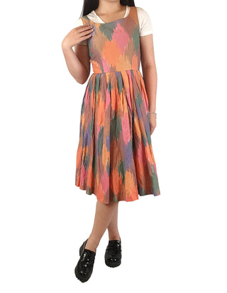 gorman pleated dress Gorman Broad Leaf Pleated Midi Dress Multi Size 10