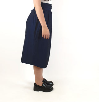 Gorman blue-black midi skirt with waist tie size 6