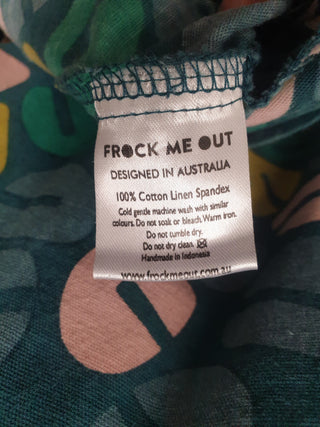 Frock Me Out green-based print dress size 6