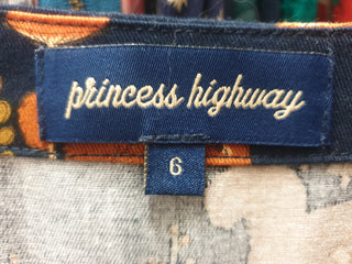 Princess highway navy squirrel print sleeveless dress size 6