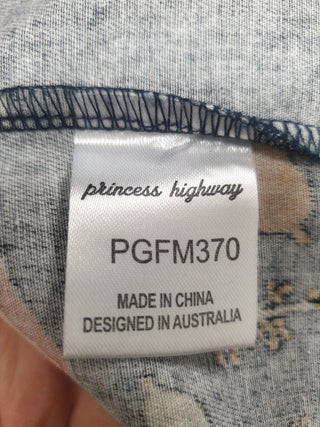 Princess highway navy squirrel print sleeveless dress size 6