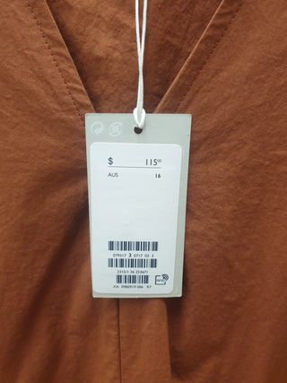 Cos deep rusty orange dress size EU 44, best fits 16-18 (as new with tags)