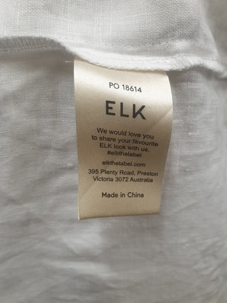 Elk white 100% linen dress size 18