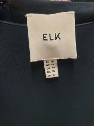 Elk deep navy batwing style top size 18