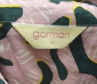 Gorman pink and black print shirt size 16