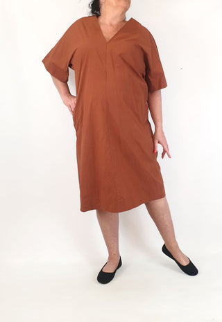 Cos deep rusty orange dress size EU 44, best fits 16-18 (as new with tags)