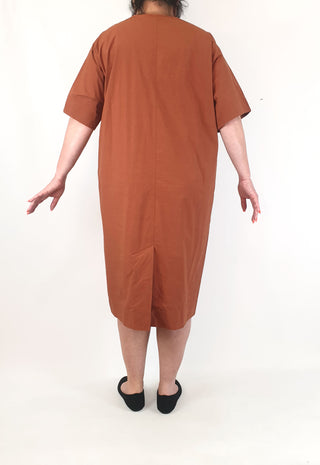 Cos deep rusty orange dress size EU 44, best fits 16-18 (as new with tags)