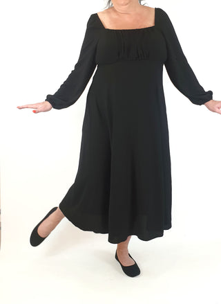 Asos black long sleeve dress size UK18