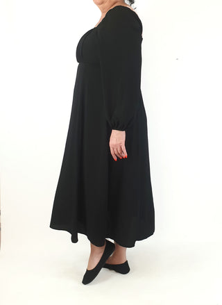 Asos black long sleeve dress size UK18